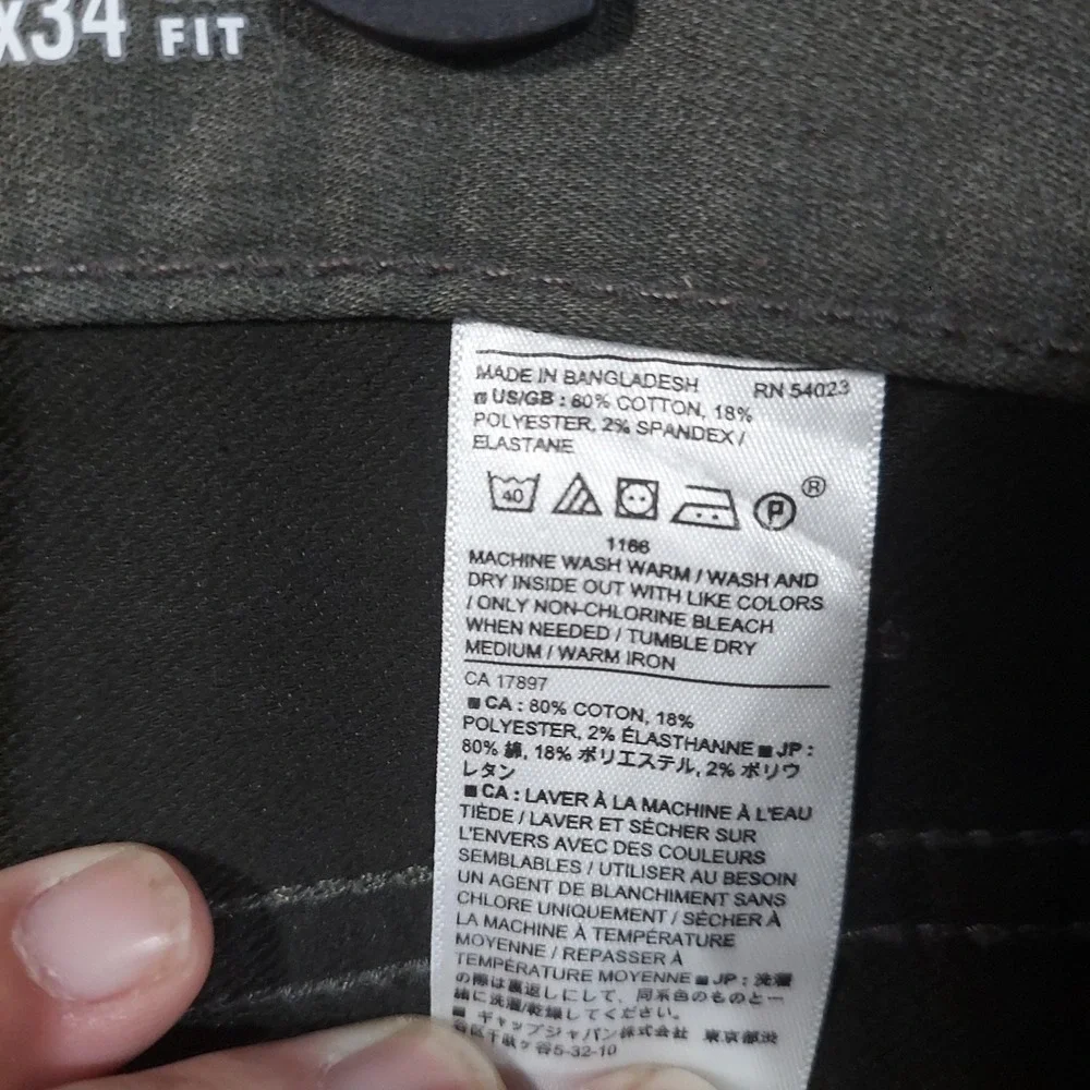 Banana Republic Jeans Mens 38x34 Olive Travel Jean Slim Fit‎ Stretch 5 Pocket